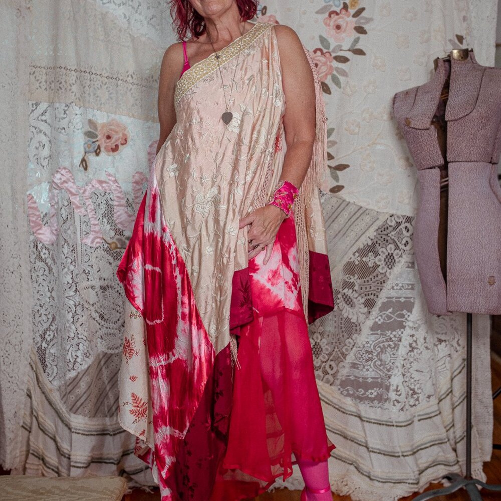 One-Shoulder Asymmetrical Handkerchief Hem Dress